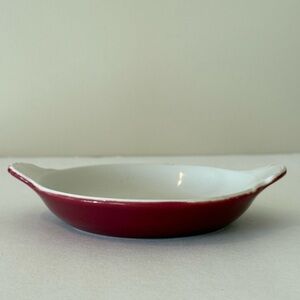 Vintage Hall Pottery Brown Baking Dish Individual Au Gratin Casserole #433